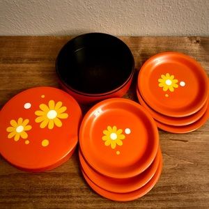 Vintage Takahashi Flower Power Coaster Set